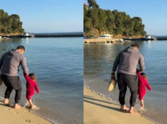 Γιώργος Αγγελόπουλος: Η κόρη του τον «σέρνει» στη θάλασσα – Το πιο γλυκό βίντεο από τη Σκιάθο